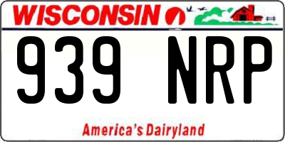 WI license plate 939NRP