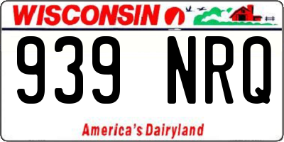 WI license plate 939NRQ
