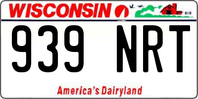 WI license plate 939NRT