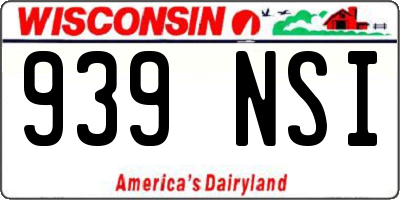 WI license plate 939NSI
