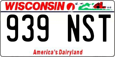 WI license plate 939NST