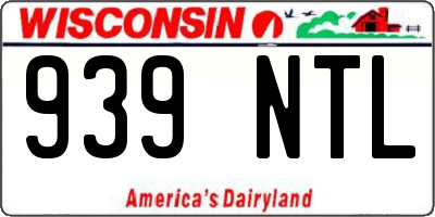 WI license plate 939NTL