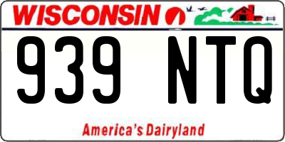 WI license plate 939NTQ