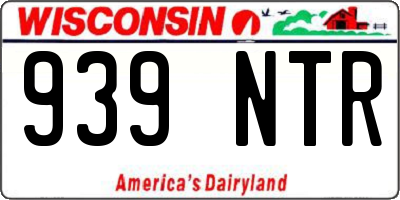WI license plate 939NTR
