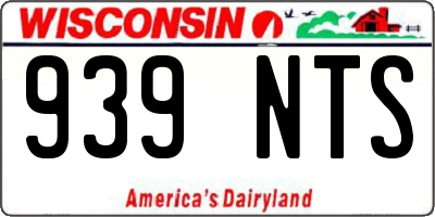 WI license plate 939NTS