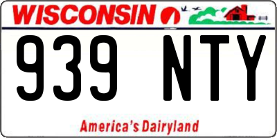 WI license plate 939NTY