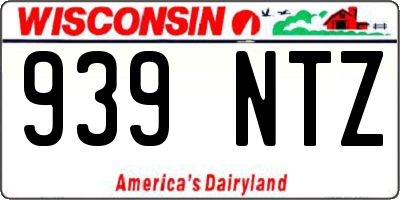 WI license plate 939NTZ