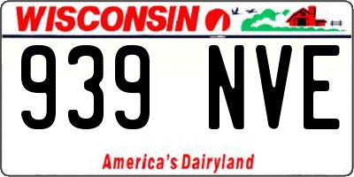WI license plate 939NVE