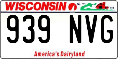 WI license plate 939NVG