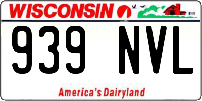 WI license plate 939NVL