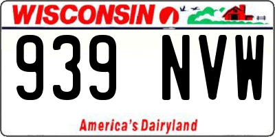 WI license plate 939NVW