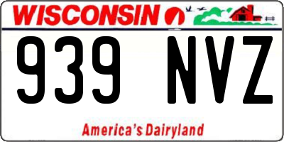 WI license plate 939NVZ