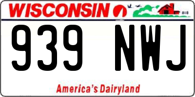 WI license plate 939NWJ