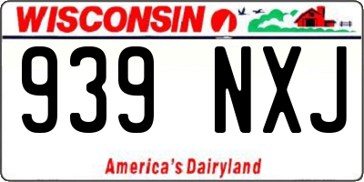 WI license plate 939NXJ