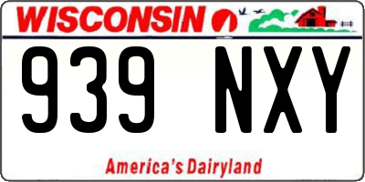 WI license plate 939NXY