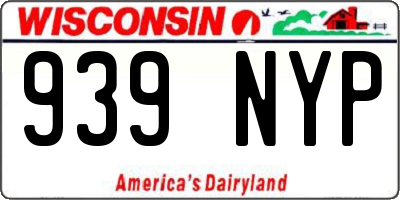WI license plate 939NYP