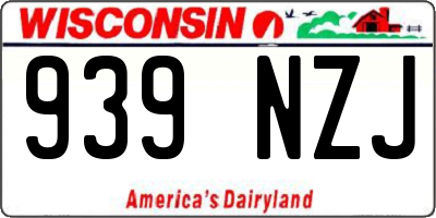 WI license plate 939NZJ