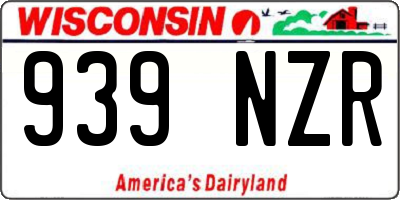 WI license plate 939NZR