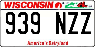 WI license plate 939NZZ