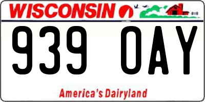 WI license plate 939OAY
