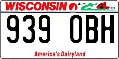 WI license plate 939OBH