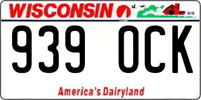 WI license plate 939OCK