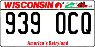 WI license plate 939OCQ