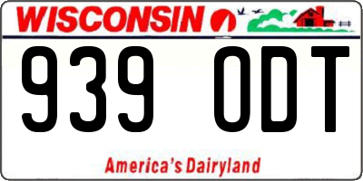 WI license plate 939ODT