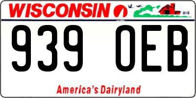 WI license plate 939OEB