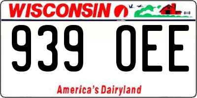 WI license plate 939OEE
