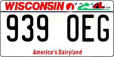 WI license plate 939OEG