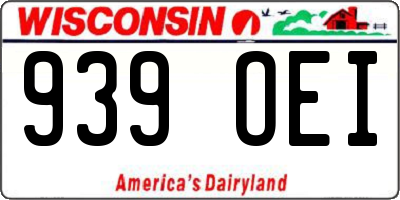 WI license plate 939OEI