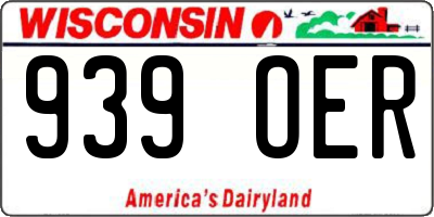 WI license plate 939OER