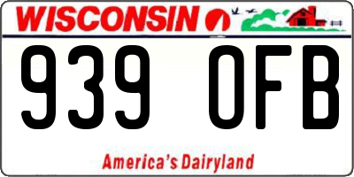 WI license plate 939OFB