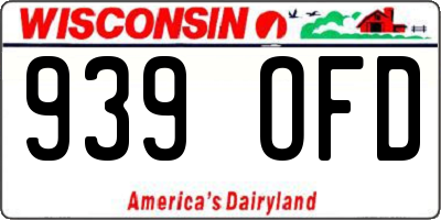 WI license plate 939OFD
