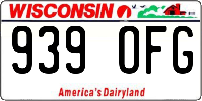 WI license plate 939OFG