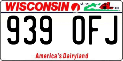 WI license plate 939OFJ