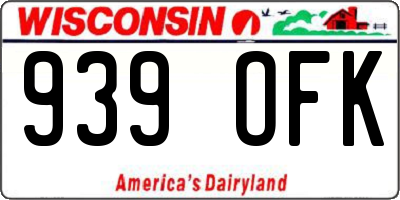 WI license plate 939OFK