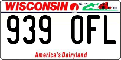WI license plate 939OFL