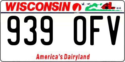 WI license plate 939OFV