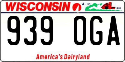 WI license plate 939OGA