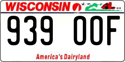 WI license plate 939OOF
