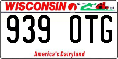 WI license plate 939OTG