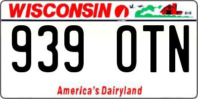 WI license plate 939OTN