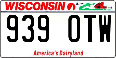 WI license plate 939OTW
