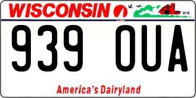 WI license plate 939OUA