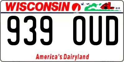 WI license plate 939OUD