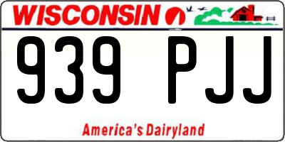 WI license plate 939PJJ