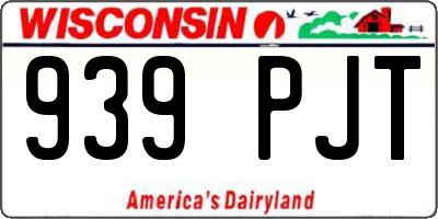 WI license plate 939PJT