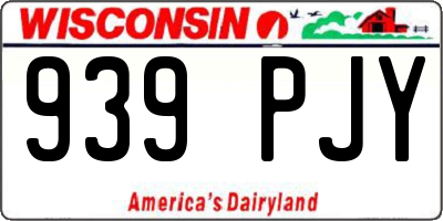 WI license plate 939PJY